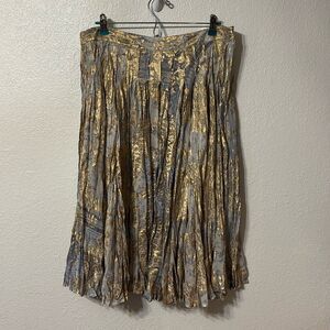 Charles Nolan Silk Pleated Skirt Size 14
